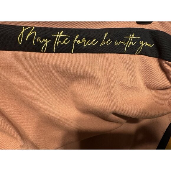Disney's Star Wars Joggers Mauve Blush Black Stripe Gold Embroidered 2X - Picture 6 of 7